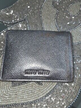 Miu Miu Metallic Leather Wallet